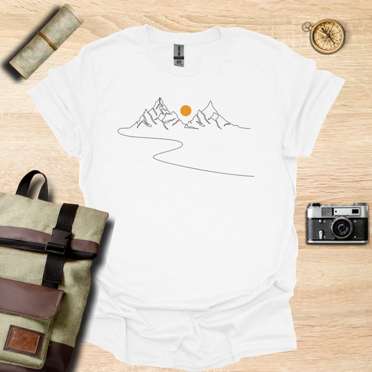 Mountain – Winding Path at Sunset T- shirt