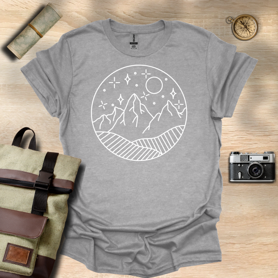 Moon Over Peaks t - shirt