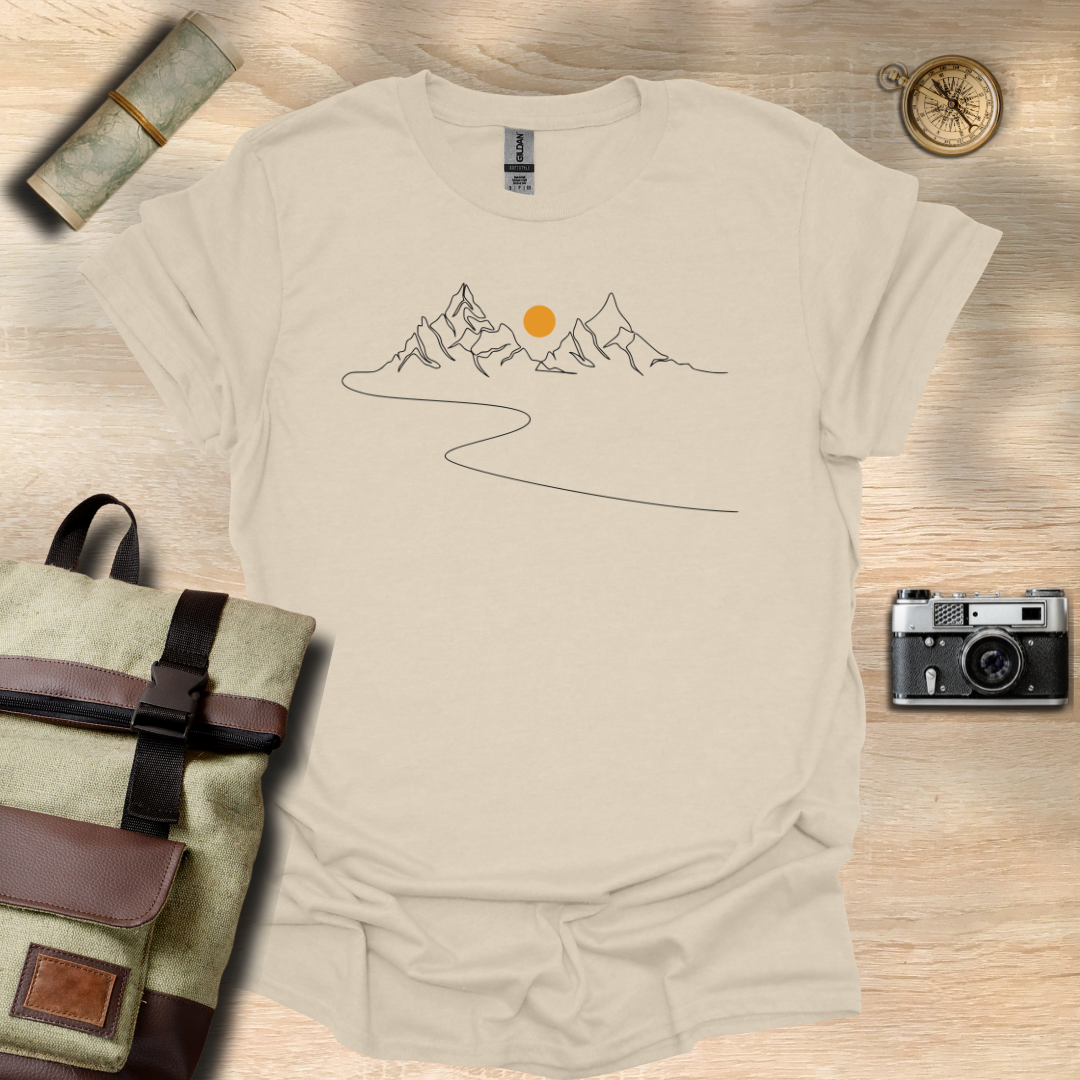 Mountain – Winding Path at Sunset T- shirt