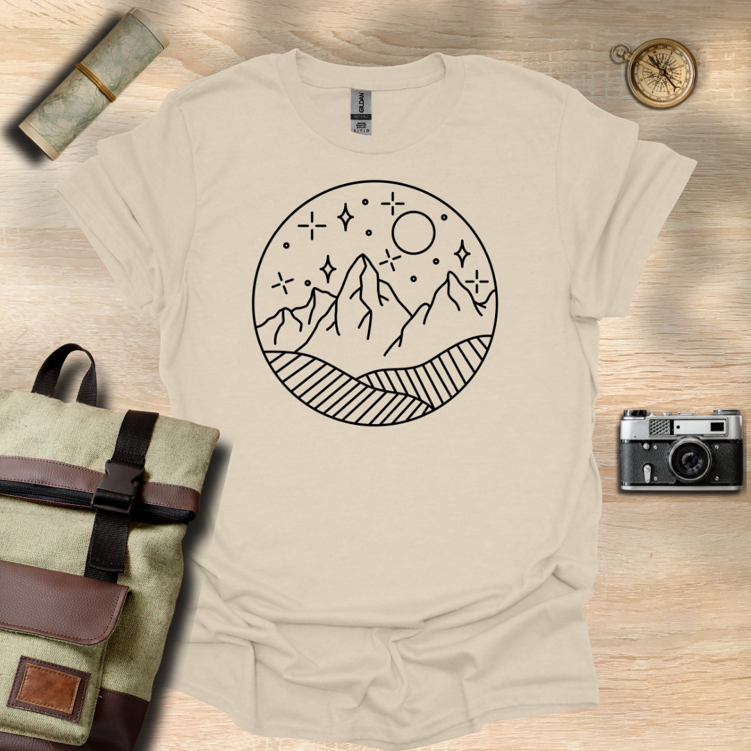 Moon Over Peaks t - shirt
