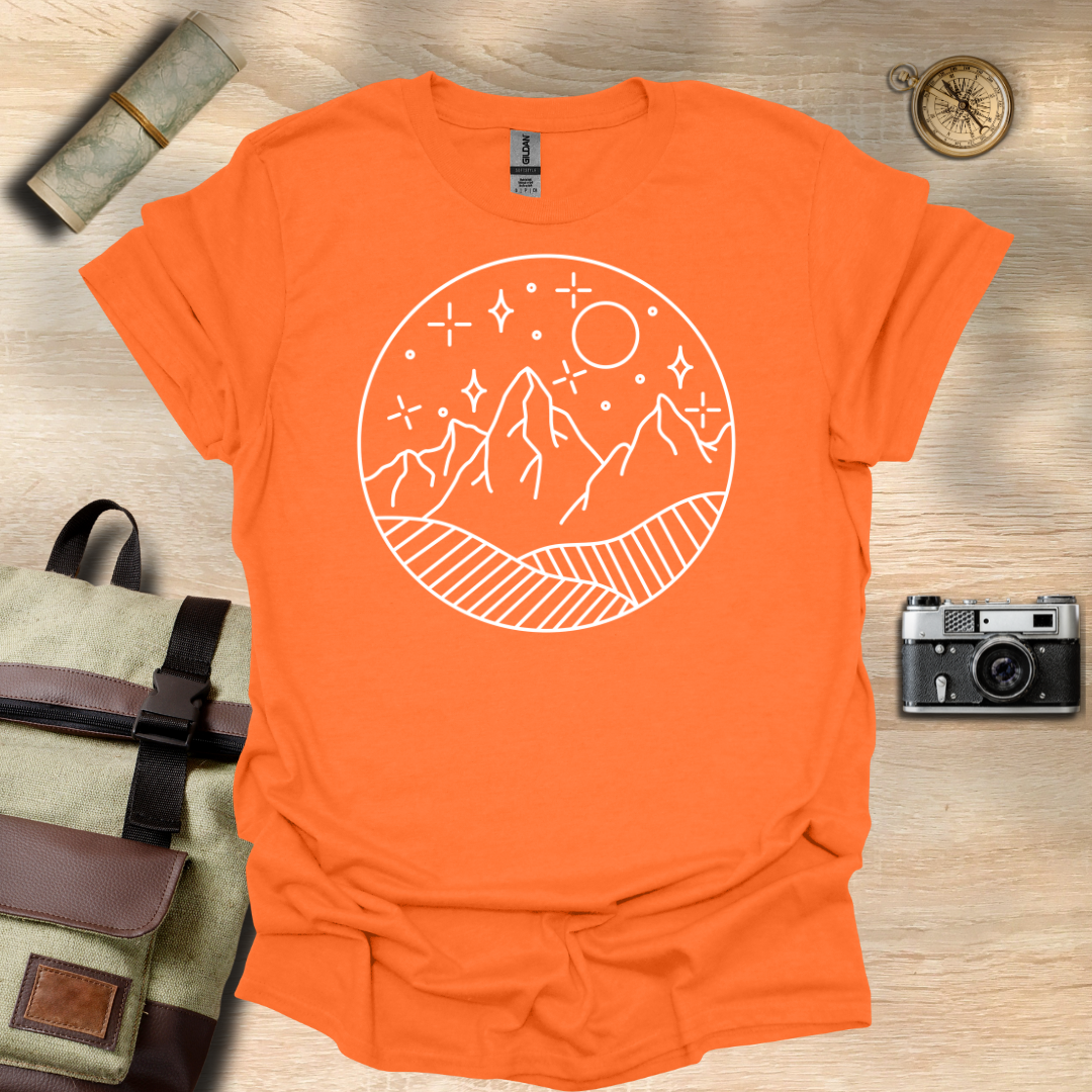Moon Over Peaks t - shirt