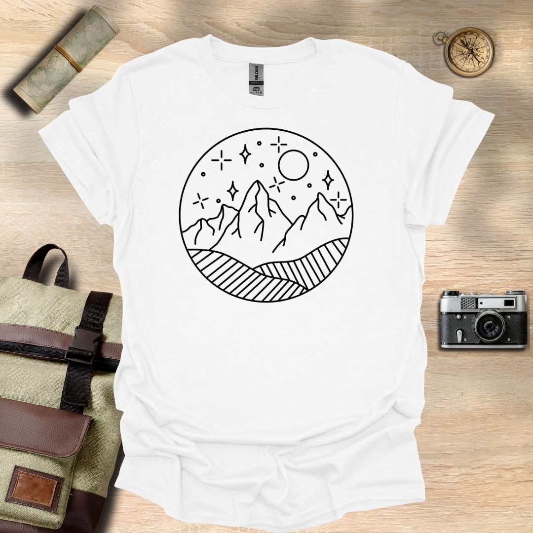 Moon Over Peaks t - shirt