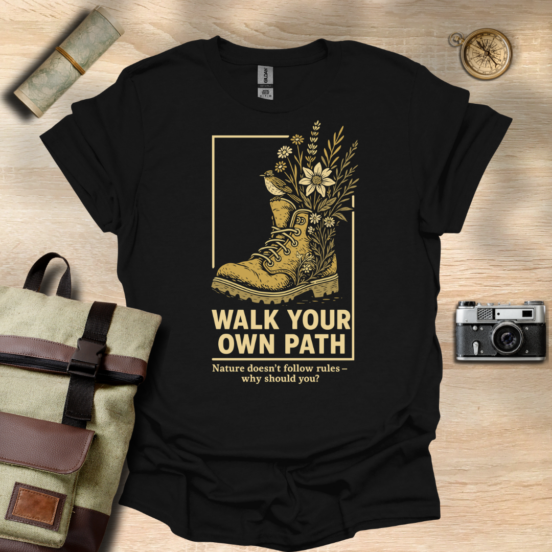 Walk Your Own Path – Wildflower Boot t - shirt