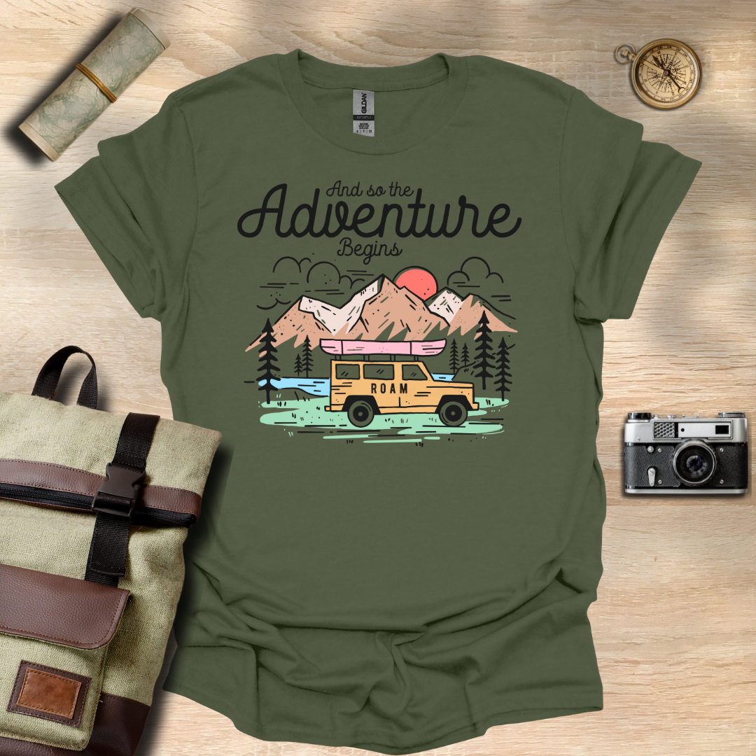 And so the adventure begins t - shirt