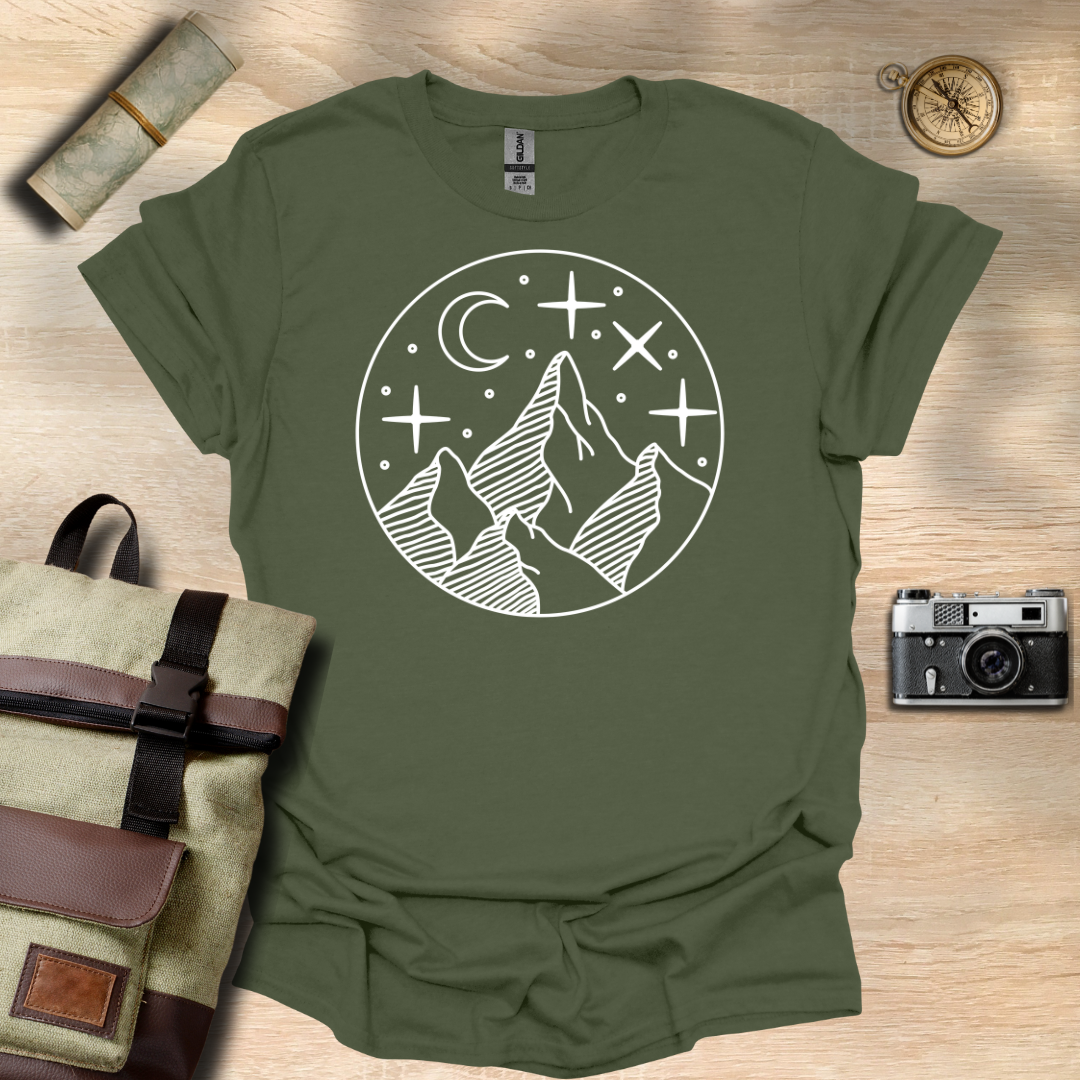 Moonlit Peaks t - shirt