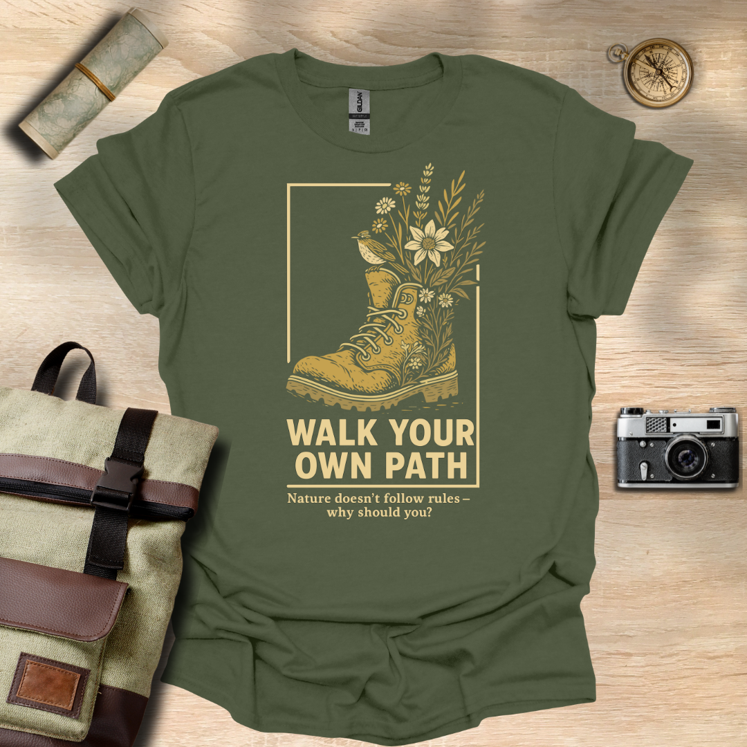 Walk Your Own Path – Wildflower Boot t - shirt
