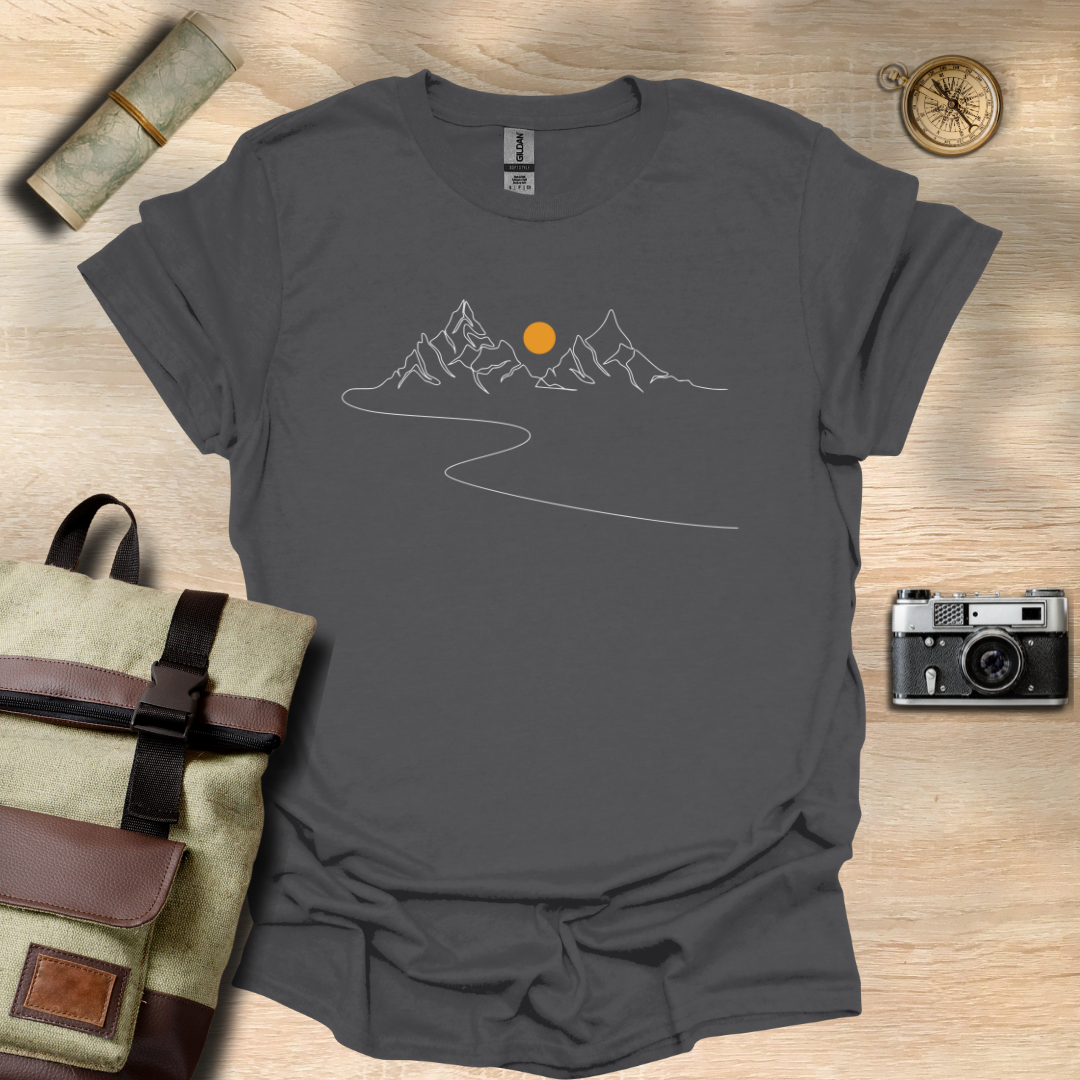 Mountain – Winding Path at Sunset T- shirt