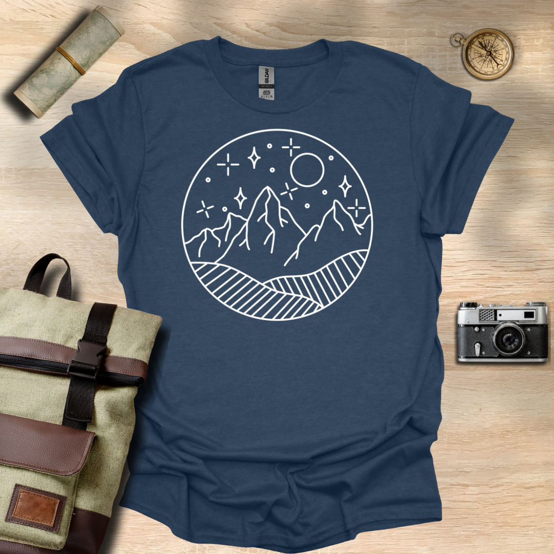 Moon Over Peaks t - shirt