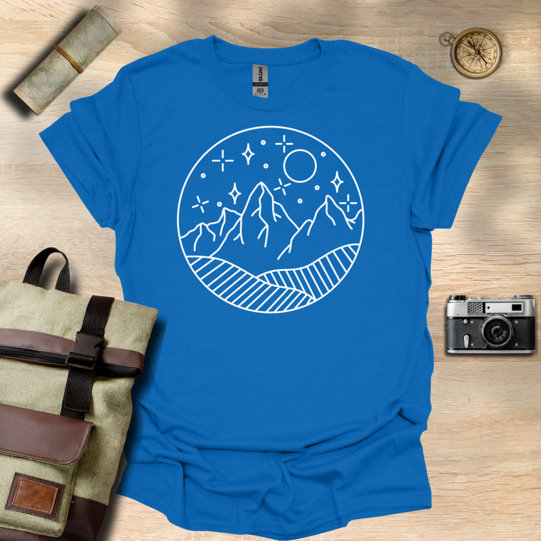 Moon Over Peaks t - shirt